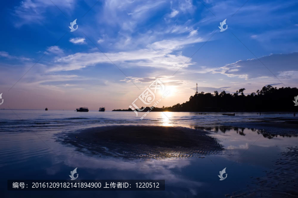 海灘日落；泰國(guó)