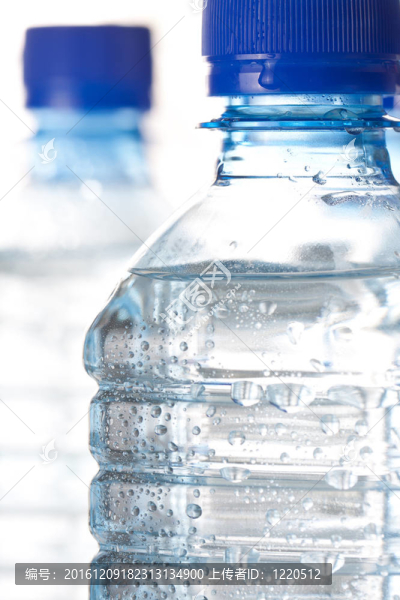 冷的瓶裝水