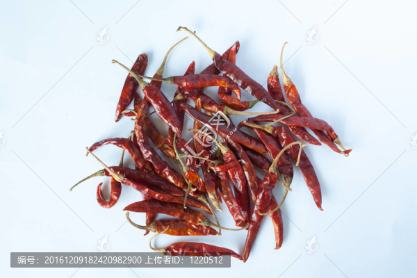 白底干紅辣椒