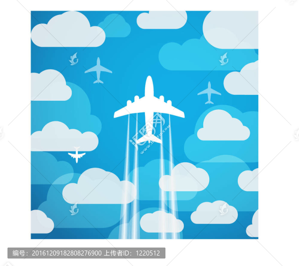 天空中有云的飛機(jī)