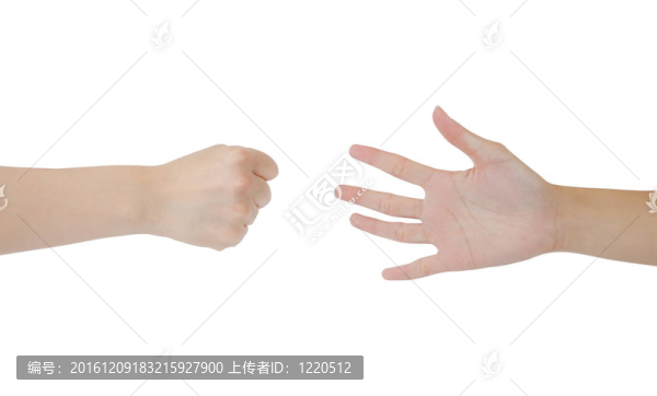 剪刀；紙；石手隔離。