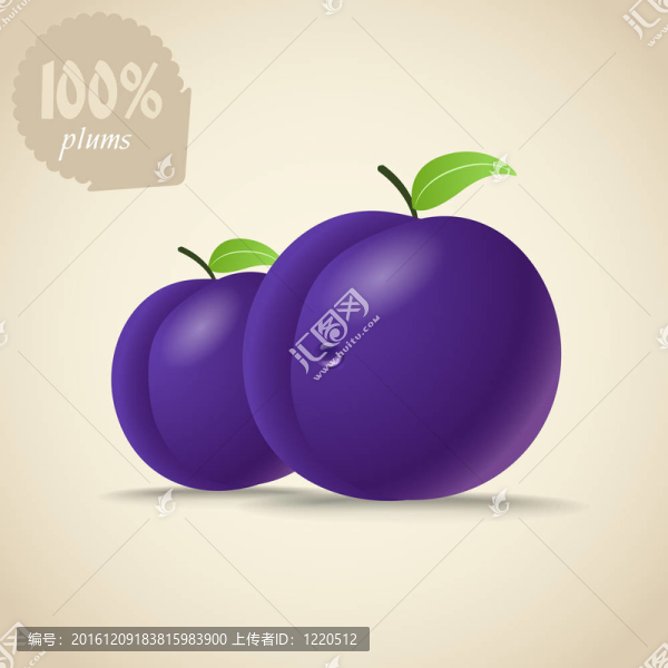 可愛(ài)清新紫羅蘭李子插畫(huà)