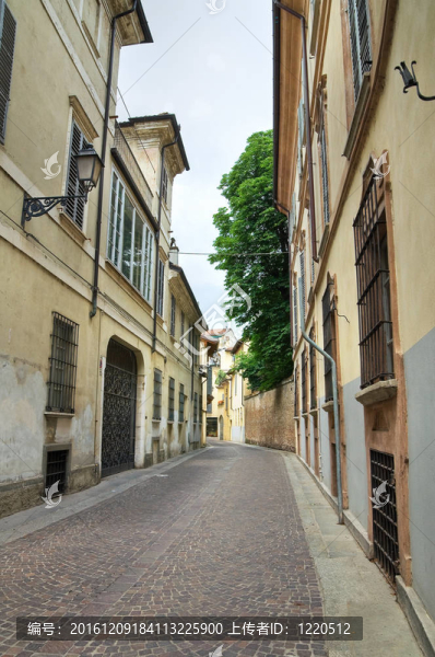 小巷。皮亞琴察。Emilia,Romagna。意大利.