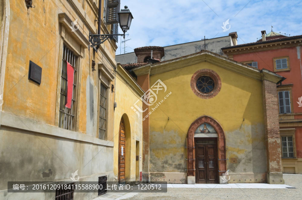 在該教堂的圣瑪麗亞。皮亞琴察。Emilia,Romagna。意大利.