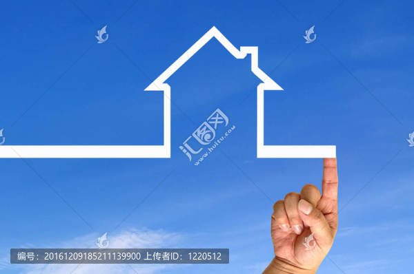 手和圖標(biāo)房子