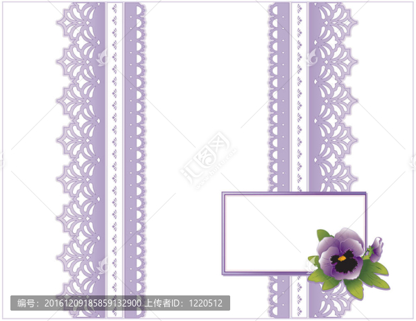 仿古花邊；Pansy,Flower；卡