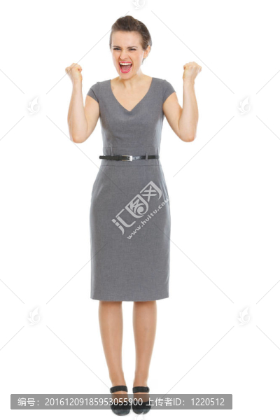 現(xiàn)代商業(yè)女性成功喜悅
