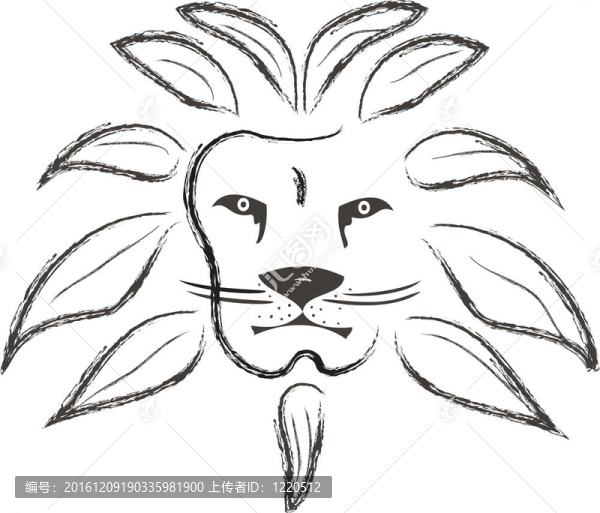 筆畫獅子