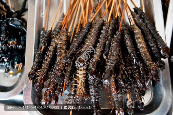 油炸昆蟲(chóng)；中國(guó)地方小吃