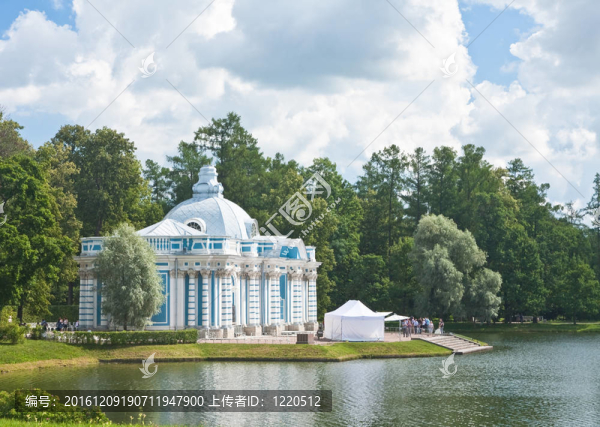 俄羅斯.圣彼德堡。Tsarskoe,Selo（Pushkin）。凱瑟琳在大塘海岸公園亭石窟。