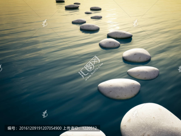 步石的日落