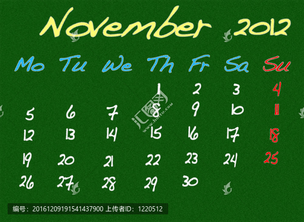 十一月2012。