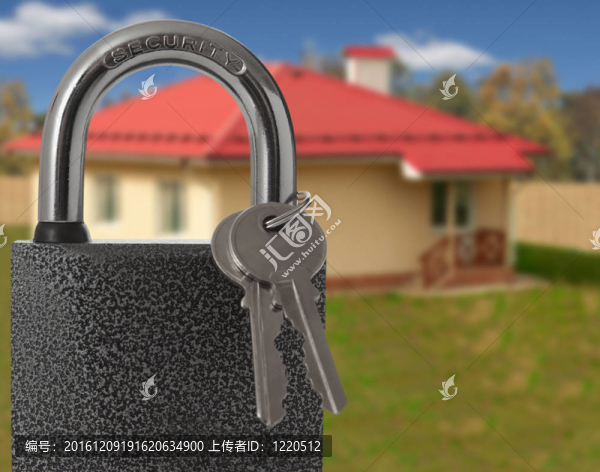 掛鎖房子背景；保障房概念