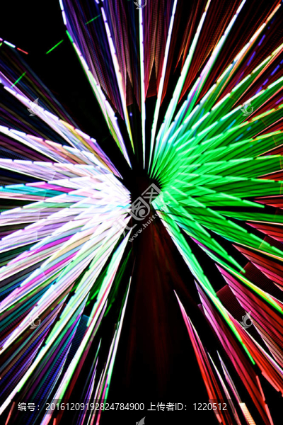 抽象多彩的綠色紡紗Ferris,Wheel