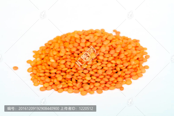 原紅扁豆堆孤立在白色背景