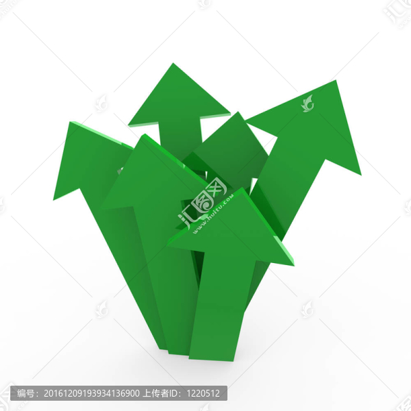 3D箭頭高綠色