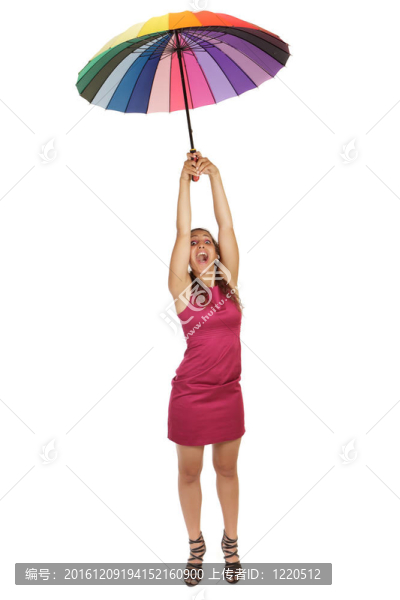 帶傘的女子