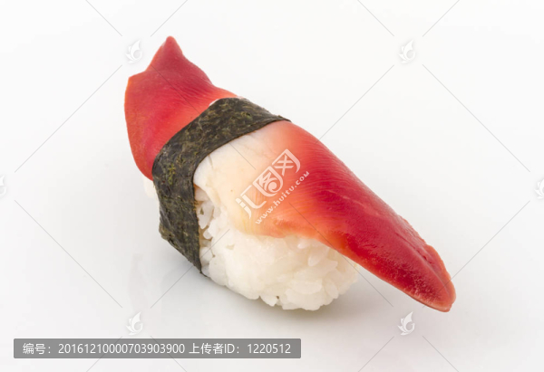 Hokkigai,Mollusc,sushi在白色背景