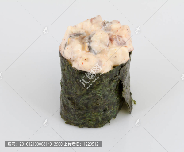 香料醬熏鰻魚壽司鰻魚與孤立在白色背景片