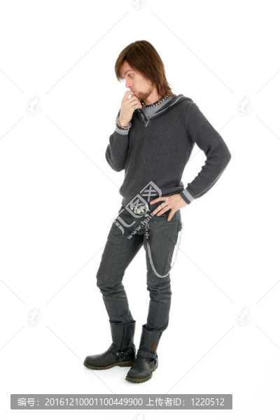 體貼的人用愚蠢的表情往下看