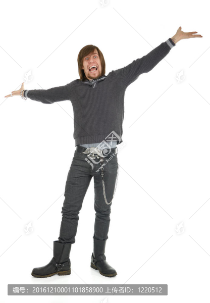 性格開朗、表情開朗的男子