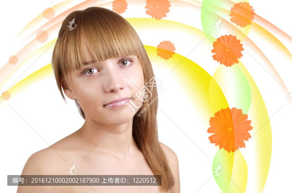迷人的自然女人臉