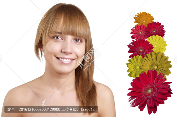 迷人的自然女人臉