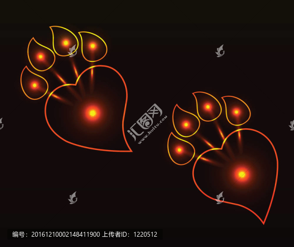霓虹的愛抽象痕跡