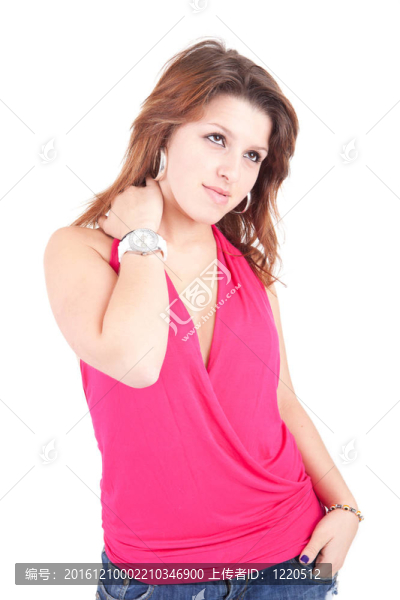 年輕漂亮的女人擺姿勢(shì)