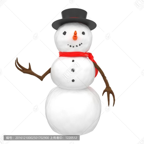3D雪人帽子和圍巾