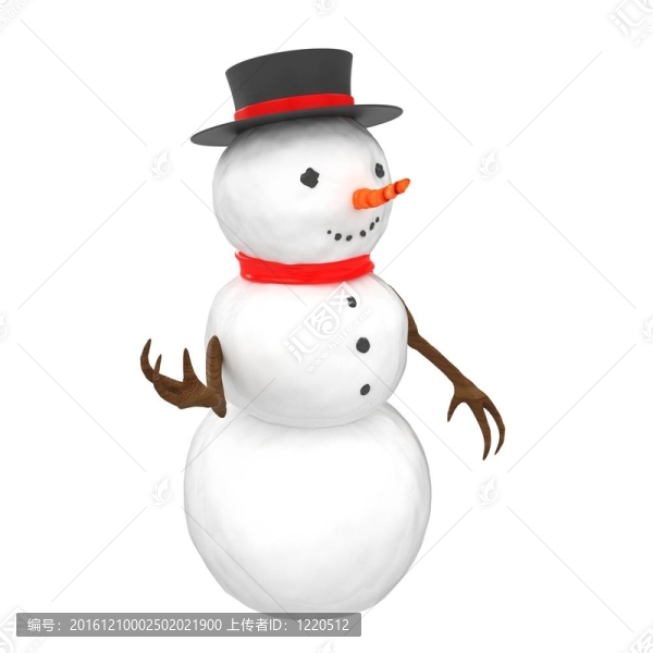 3D雪人帽子和圍巾