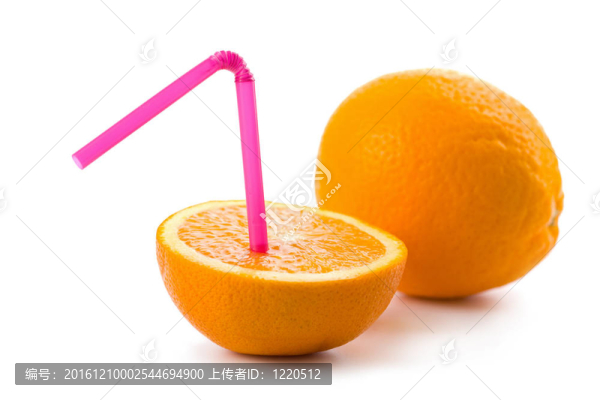 橙色與稻草隔離