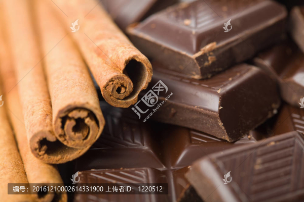 碎巧克力和肉桂