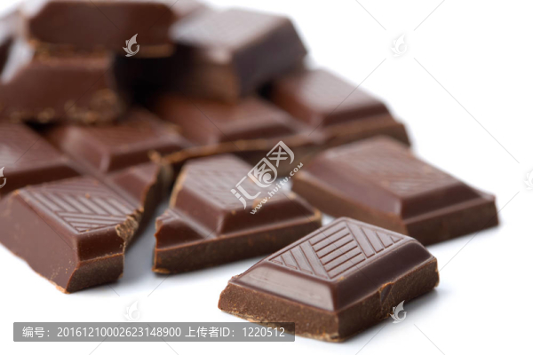破碎的巧克力碎片