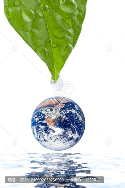 水滴落在地球孤立的行星上
