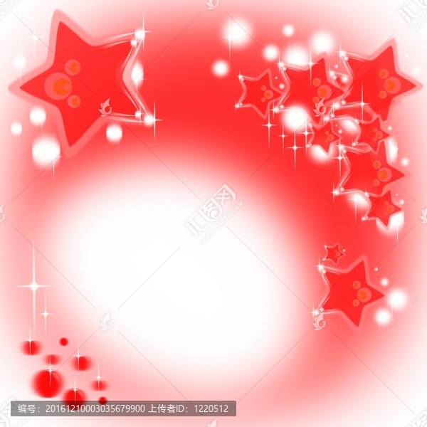 紅色圣誕背景與星星