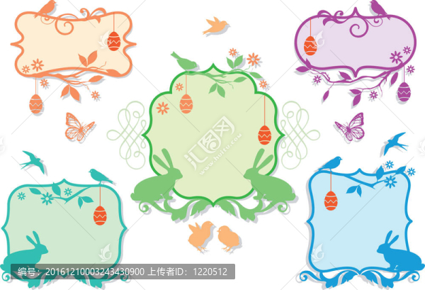 復活節(jié)幀集；向量