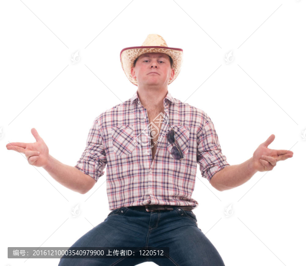 漂亮男人配牛仔帽
