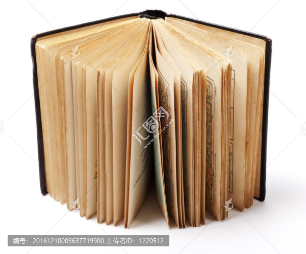 打開白色背景的舊書