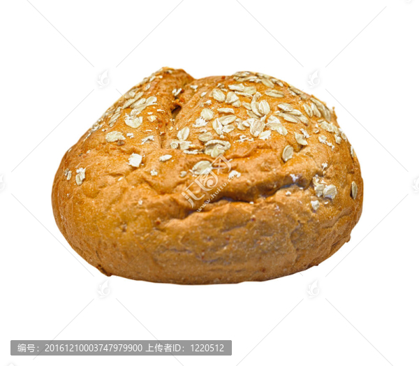 白色的燕麥面包