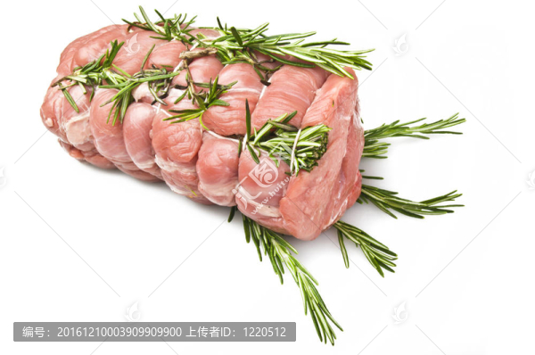烤牛肉上的白色背景