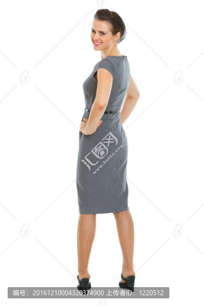 微笑的商業(yè)女性轉身