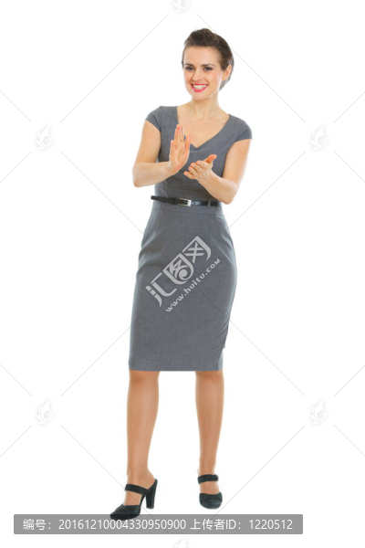 女商人鼓掌