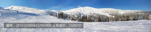 美麗冬季景觀全景圖