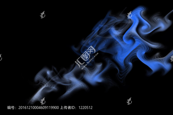黑暗中的藍(lán)色煙霧。