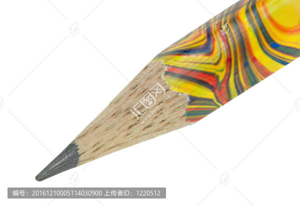彩色鉛筆的石墨白色隔離