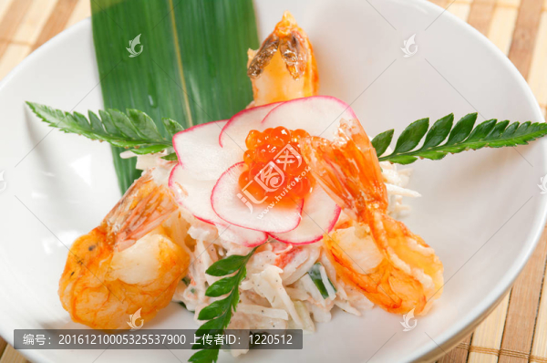 大蝦和紅魚子