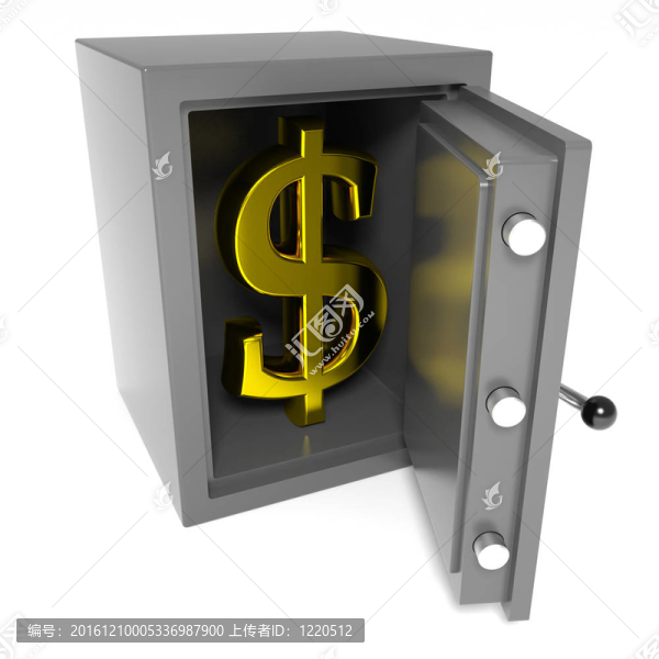 內(nèi)有金簽的開銀保險柜。