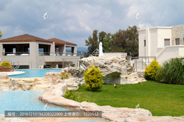 豪華別墅游泳池；Rhodes,Greece