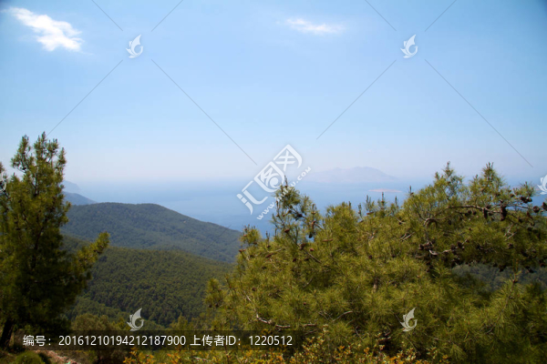 希臘的高山和巖石羅德